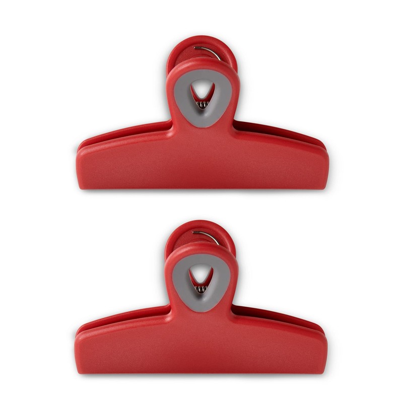 HIC Kitchen Large Heavy-Duty Clips, Soft-Grip Handles, Set of 2
