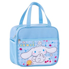Roffatide Anime Cinnamoroll Lunch Bag for Man Woman High-Capacity Leakproof Lunch Box Large Compartment Tote Lunch Container for Work Travel Blue