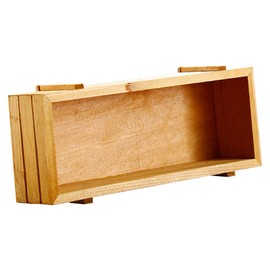 PRETYZOOM Box Bitters Bottle Storage Box Storage Bins Portable Trash Can Vintage Decor Wood Compartment Bin Hand Decor Food Container Shelf DIY Wine Tool Holder Wooden Desktop Tray