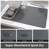 AMOAMI-Coffee Mat Hide Stain Rubber Backed Absorbent Dish Drying Mat