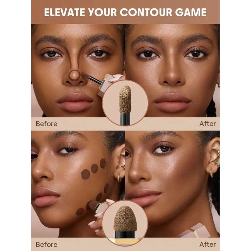 Sheglam Dúo De Contorno Líquido Preciso Tono Del Maquillaje Carob