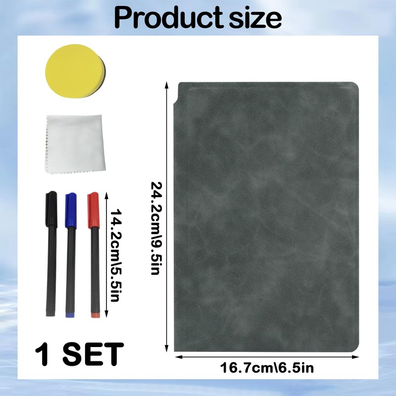 Mini 1Set Small Whiteboard A5 Notepad,16.7 x 24.2 cm Desk