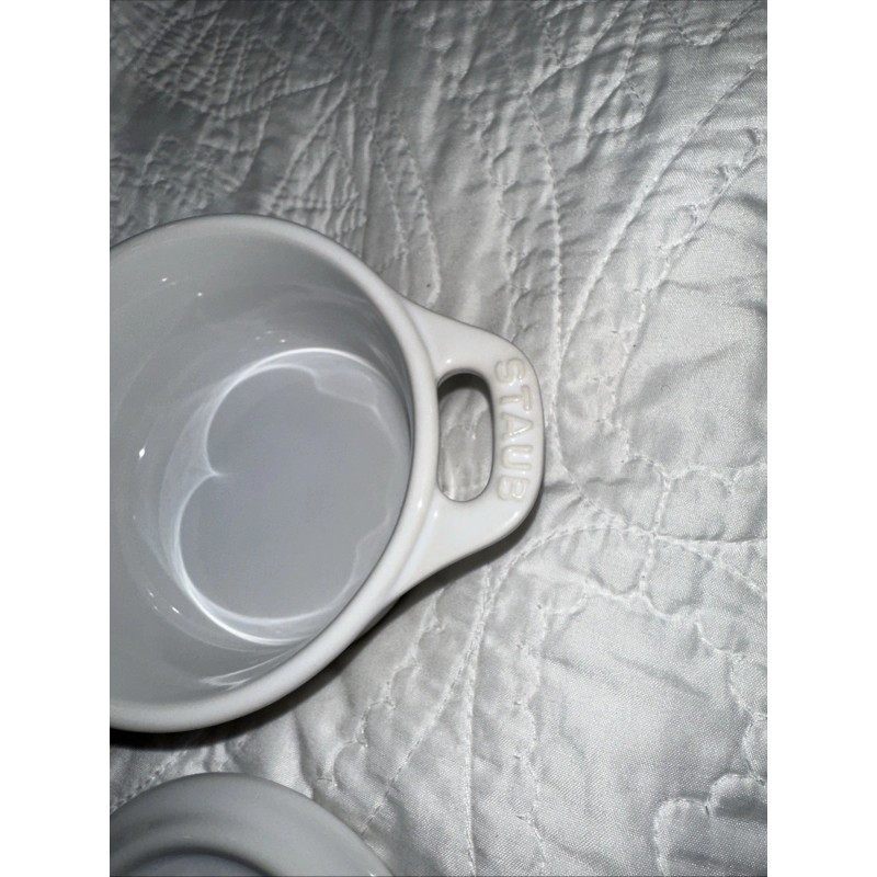 Staub New STAUB Mini La Cocotte White Ceramic Casserole Dish