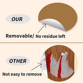 STARLIBOO Dot Stickers, 3 inch Removable Circle Stickers, Round Price Stickers, Writable Stickers for Office, Garage Sale,Yard Sale(200Pcs, Brown)