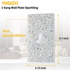 YNQIZKI Silver Shining Light Switch or Outlet Covers - Sparkling
