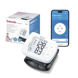 Beurer BC21 Baumanómetro Digital de Muñeca, Monitor de Presión Arterial Automático con Función de Voz, Memoria para 2 Usuarios y Detección de...      