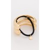 LELET NY Women's Glossy Double Arch Ponytail Hair Tie, Gold,
