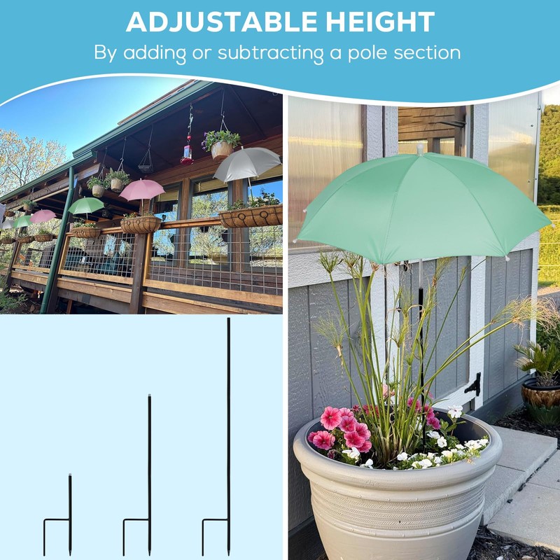 3 Pcs Plant Umbrellas for Outdoor Plants, 25" Garden Plant