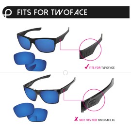 PapaViva Replacement Lenses & Screwdriver for Oakley TwoFace OO9189 Sunglass Eclipse Gray Photochromic Non-polarized