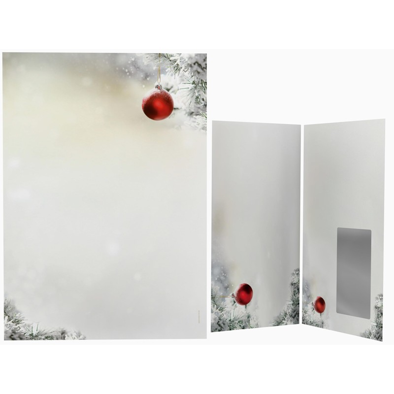 Christmas Letter Paper with Envelope 100 Pieces | Silent Night