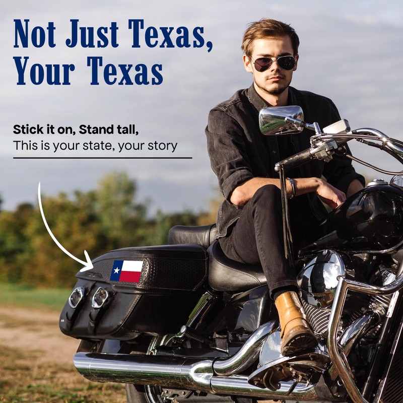 Sticky Expressions | 8 Pcs Texas Flag Sticker – Two