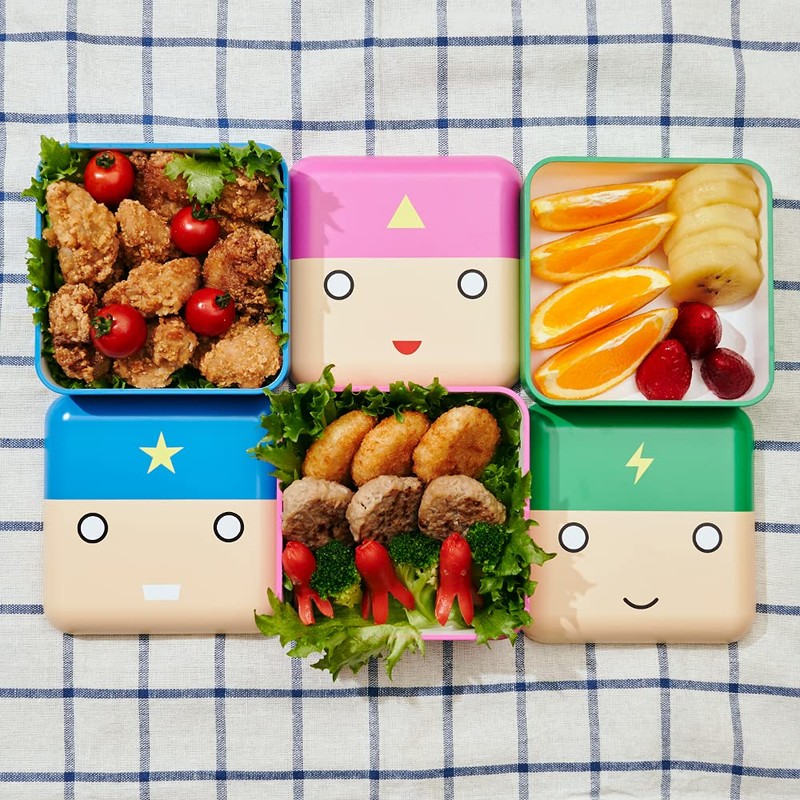 tak bento box pink superhero lunchbox leg