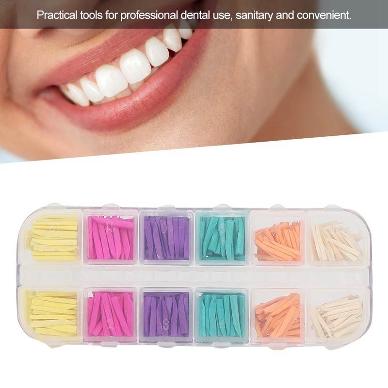 Colorful Dental Restoration Interdental Composite Contoured Wooden Wedges (600pcs)