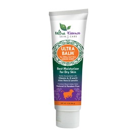 Ultra Balm Daily Moisturizer For Dry Itchy Skin, Psoriasis and Eczema Relief That Contains Lanolin, Vitamins A, D & E, Aloe Vera, To Moisturize Face, Body, Dry Hands & Cracked Heels (Lemon)