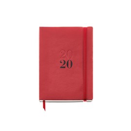 Miquelrius 22345 – Agenda 2020, Week View Vertical (155 x 213 mm), Tabletop, Luxor Red, Catalan