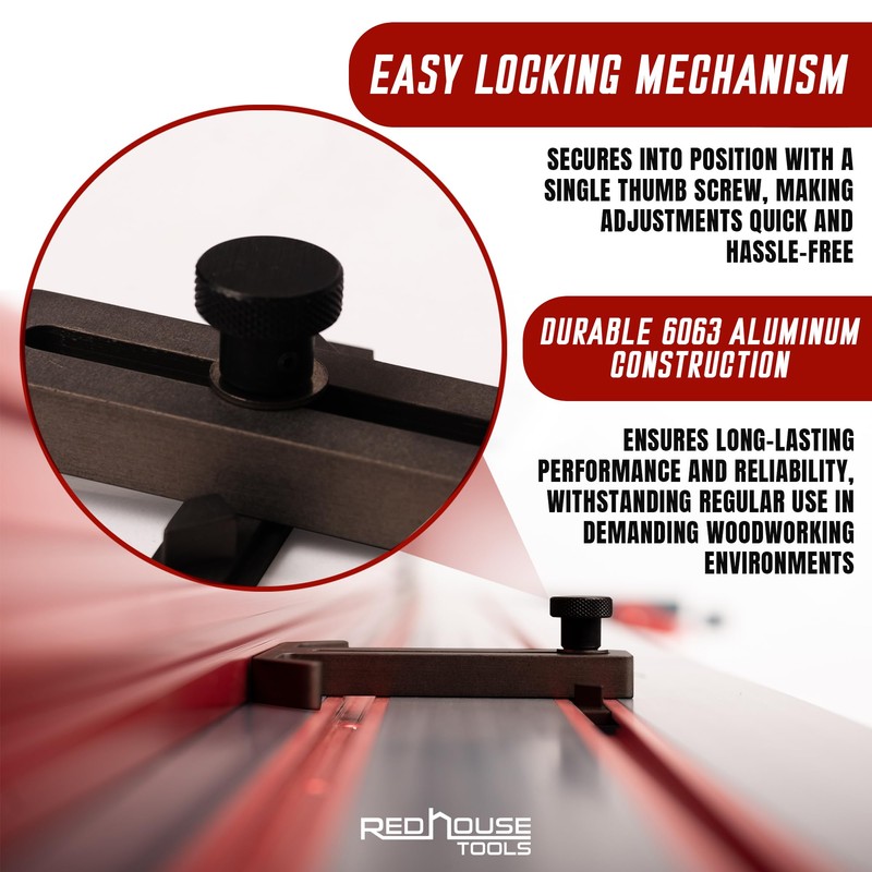RED HOUSE TOOLS Multi-Angle Swivel Stop Block - Compatible with