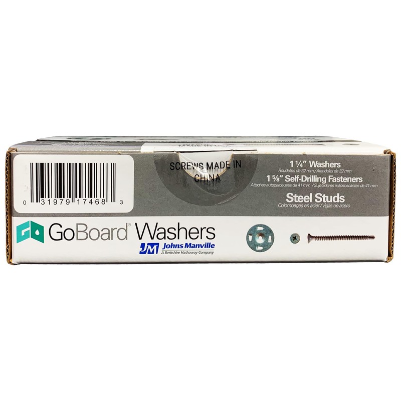 GoBoard Washers Metal Studs - 1-1/4" Washers & 1-5/8" Self-Drilling