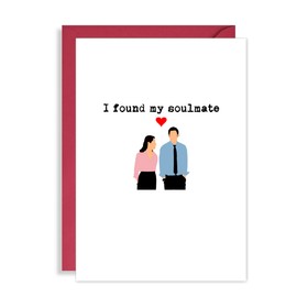 Funny Office US Anniversary Card - Jim and Pam I Love you Birthday card for him or her Birthday Card for her wife or husband - boyfriend girlfriend A5