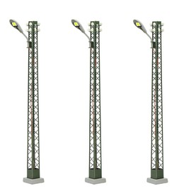 Evemodel LQS59HO-3N-EU Model Track Lights Grid Pole Light Track H0 Light Layout Pack of 3