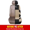 AUTOYOUTH Beige Car Seat Covers Full Set, 3D Tyre Embossed