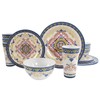 Melamine Dinnerware Set for 4-16 Pcs,Camping Dishes Set with Dinner