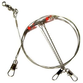 19" Wire Bottom Rigs, 12 Pcs Coated Steel with Droppers for Surf Fishing, Ideal for Rock & Structure-Rich Shorelines