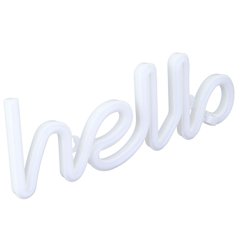 LED Neon Sign Hello Letters Neon Light Wall Decor for