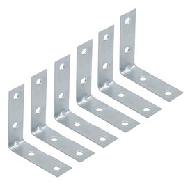 50mm (2in) Corner Brace Bracket Set L Shaped Mending Reinforcing Plate 6pc