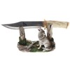 Deleon Collections Decorative White Wolf Knife - Majestic Howing Wolf