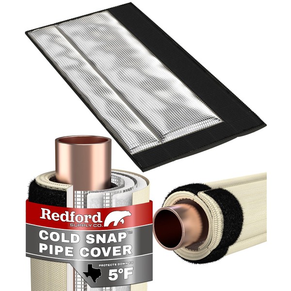 Redford Supply Co. Cold Snap (5°F), Foam Pipe Insulation, 8"