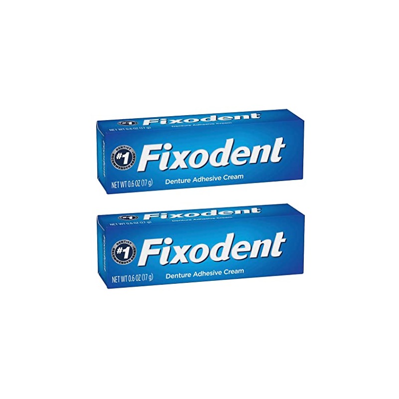 Fixodent Secure - Crema adhesiva para dentaduras postizas (0.6 onzas