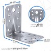 Angle Brackets Corner Braces Galvanised 2,75"x 2,75"x 2,17"x 0,06" (70