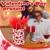 24 Pcs Valentines Day Gift Bag Valentines Kraft Paper Bags