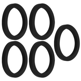 TA-VIGOR 5Pcs Rubber Flat Washers, 45mm OD, 35mm ID, 5mm Thickness, Heavy Duty Black Rubber Grommet Vibration Dampening Sealing Pads for Faucet, Pipe, Water Hose, Bolt Fasteners