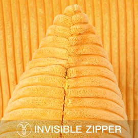 Artscope A Corduroy Cushion Cover Decorative Cushion Cover Sofa Cushion 45 x 45 cm Cord Cushion Cover Couch Cushion Decorative Soft Cushion for Sofa Living Room Home Bedroom Yellow