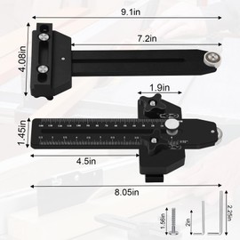 Thin rip jig Table saw jig guide. Adjustable thin band repeat cutting guide, metal table saw fitting Quick band saw jig 3/8 "x 3/4" T slot