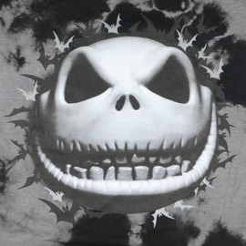 Nightmare Before Christmas T Shirt Mens Jack And Bats Front And Back Print Tie Dye Adult Graphic Tee (XX-Large)