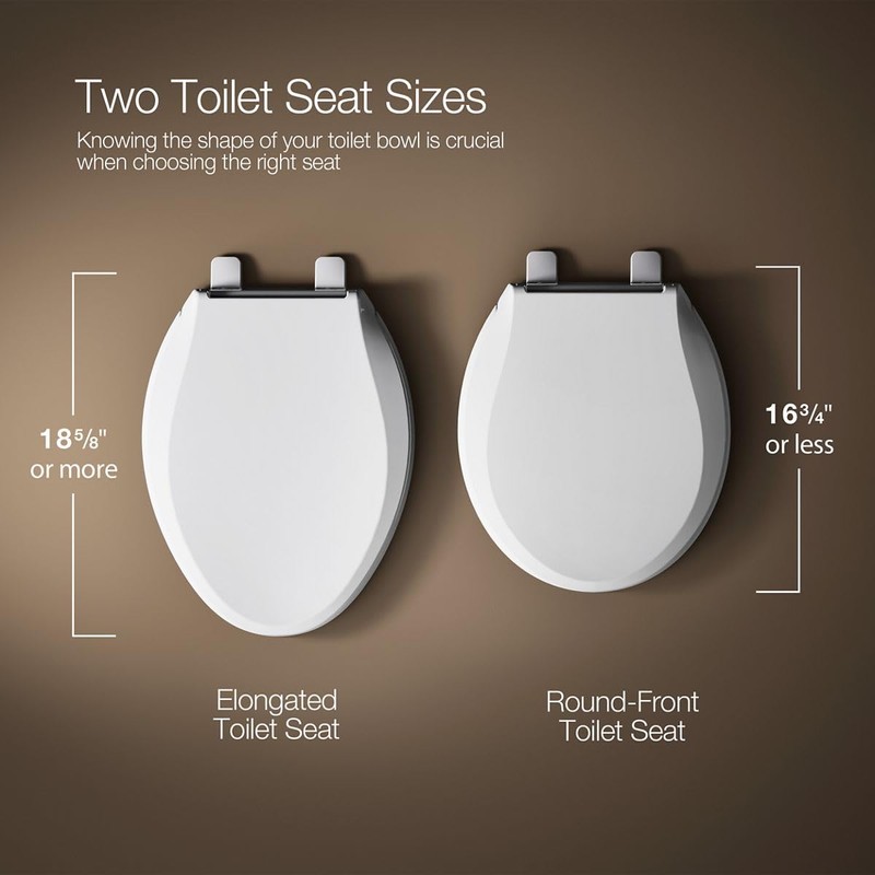 KOHLER K-7316-0 Quick Release Round Front Toilet Seat, White
