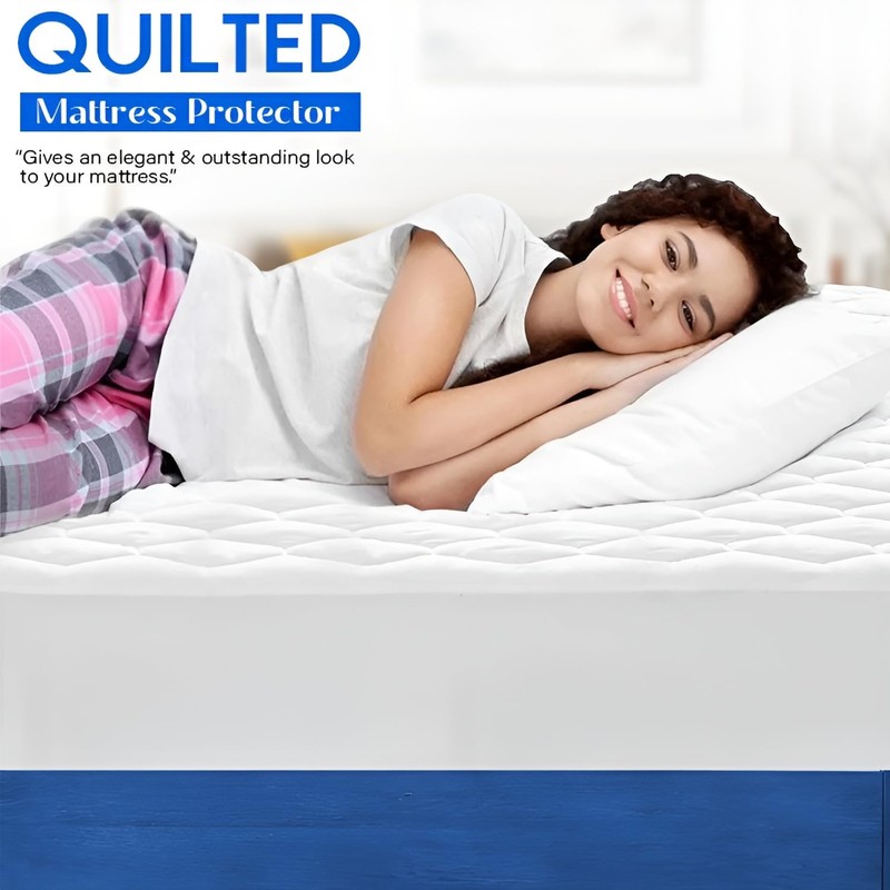 Ethereal Luxuries Quilted Mattress Protector King Size Hypoallergenic and Breathable