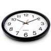 Bernhard Products Black Wall Clock Silent Non Ticking - XL
