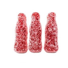 Sour Raspberry Bottles Gummy (Hallonshots) (2.200 Lbs)