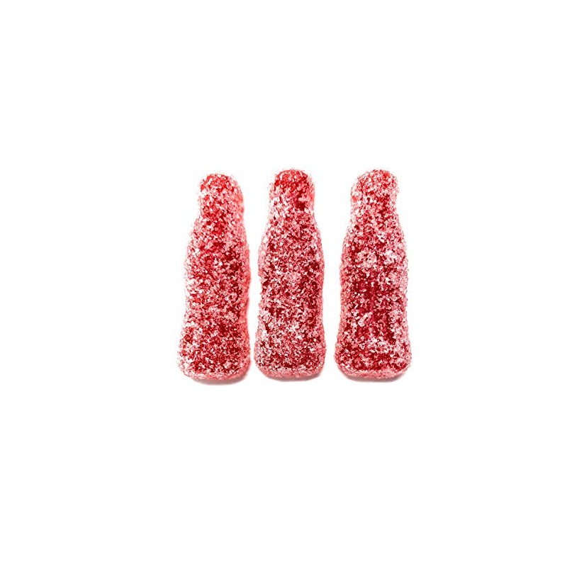 Sour Raspberry Bottles Gummy (Hallonshots) (2.200 Lbs)