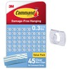 Command - Miniclips transparentes para luz, 45 clips, 54 tiras