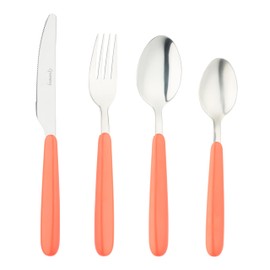 Grunwerg 24BX4311PU 24 Piece Cutlery Set, Stainless Steel, Coral