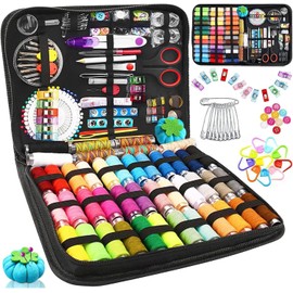 Kit de Costura Portátil 304 Piezas,Costureros para Casa Profesional con Hilos para Coser,Tijeras de Costura,Agujas para Coser,Cinta Métrica y Accesorios,Ideal para Hogar,Viaje,Manualidades DIY