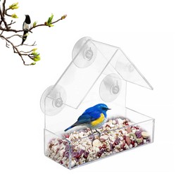 Window Bird Feeder, Bird House Window Suction Cup, Transparent Suction Base, Transparent Bird Feeder, Window Bird Feeder, Large Acrylic Bird Feeder, Bird Feeder, Bird Feeder, 15 x 7 x 16 cm