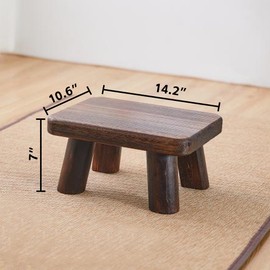 Timwooly Wooden Step Stool for Adults and Children, Heavy Duty Step Stool, 500 lb. Load Capacity, for Bedroom, Kitchen and Bathroom, High Bed Steps, Easy to Assemble, Super Sturdy