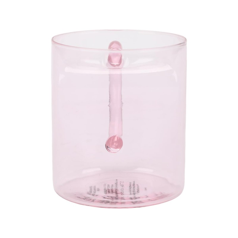 Bioworld Heart Transparent Pink Glass Mug