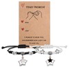 Aesnefe Couples Bracelets for 2 Pinky Promise Matching Bracelet for