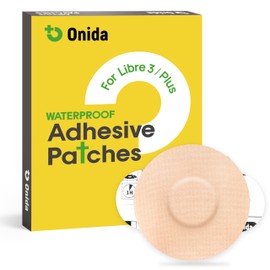 Onida Freestyle Adhesive Patches 20 Pack, Sensor Covers for Freestyle Libre 3/Plus Waterproof&Sweatproof, CGM Sensor Patches-No Glue in The Center,Pre-Cut Back Paper